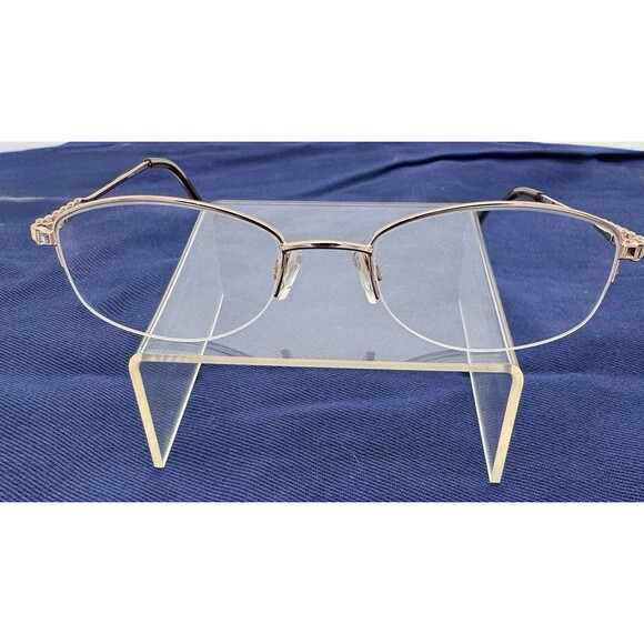 Sophia Loren Zyloware M163 057 Oval Brown Half Rim Womens Eyeglass Frames Bling - Picture 3 of 10
